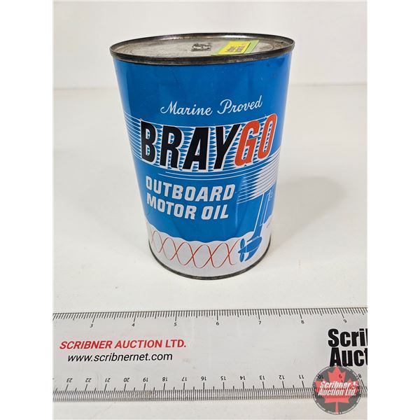 BRAYGO Outboard Motor Oil Can (Measures : 5-1/2"H x 4"Dia)