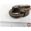 Image 5 : Antique Heart-Shaped Brass Switch Padlock : (Pennsylvania Railroad) : (Note : No Key)