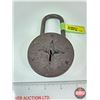 Image 1 : Large Round Iron Padlock  (Note : No Key)