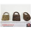 Image 1 : Vintage/Antique Padlocks (3) (Note : No Keys)