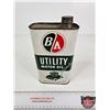 Image 3 : B/A Outboard Motor Oil Tin (Full) (Measures : 8-1/2"H x 4-1/2"W x 2-1/2"D)
