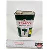 Image 1 : TEXACO Outboard Motor Oil Tin (Mostly Full) (Measures : 8-1/2"H x 4-1/2"W x 2-1/2"D)