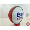 Image 12 : Esso Extra Gas Pump Globe (Metal Frame & Glass) (Measures : 19-1/2"H x 17-1/2"W x 7"D)