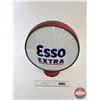 Image 4 : Esso Extra Gas Pump Globe (Metal Frame & Glass) (Measures : 19-1/2"H x 17-1/2"W x 7"D)