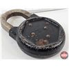 Image 11 : Antique Padlocks (2) : One Brass "H.R. Parr" (Note : No Keys)