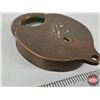 Image 3 : Antique Padlocks (2) : One Brass "H.R. Parr" (Note : No Keys)