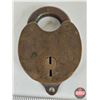 Image 5 : Antique Padlocks (2) : One Brass "H.R. Parr" (Note : No Keys)