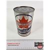 Image 1 : SUPERTEST Super Premium Motor Oil Can : All Canadian (Full) (Measures : 6-1/2"H x 4"Dia)