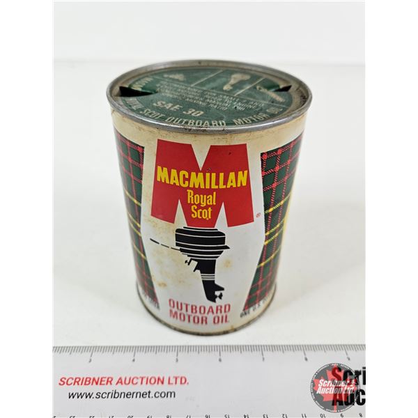 MACMILLAN Royal Scot Outboard Motor Oil Can (Cardboard) (Measures : 5-1/2"H x 4"Dia)