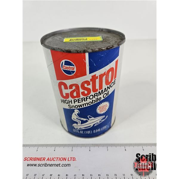 CASTROL Snowmobile Oil Can : High Performance (Cardboard) (Measures : 5-1/2"H x 4"Dia)
