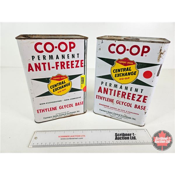 CO-OP Anti-Freeze One Gallon Tins (2) (Measures : 9-1/2"H x 6-1/2"W x 4"D)