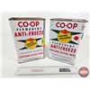 Image 1 : CO-OP Anti-Freeze One Gallon Tins (2) (Measures : 9-1/2"H x 6-1/2"W x 4"D)