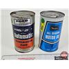 Image 1 : OIL CAN COMBO (2) :  - Sears All Season Motor Oil - Canadian Tire FORD ATF (Both Measures : 6-1/2"H 