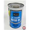 Image 2 : OIL CAN COMBO (2) :  - Sears All Season Motor Oil - Canadian Tire FORD ATF (Both Measures : 6-1/2"H 