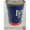 Image 2 : SOCONY-VACUUM OIL COMPANY Lubrite Motor Oil Can  (Measures : 5-1/2"H x 4"Dia)