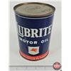 Image 3 : SOCONY-VACUUM OIL COMPANY Lubrite Motor Oil Can  (Measures : 5-1/2"H x 4"Dia)