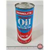 Image 1 : HOMELITE 2 Cycle Motor Oil Can : (Full) (Measures : 6-1/4"H x 2-1/2"Dia)