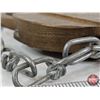 Image 3 : Antique Heart-Shaped Cast Brass Padlock w/Chain (Note : No Key)