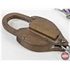Image 6 : Antique Heart-Shaped Cast Brass Padlock w/Chain (Note : No Key)