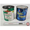 Image 1 : GM Combo (2) : - Automatic Transmission Fluid Type A Can - Anti-freeze Can (Both Measures : 8"H x 7"