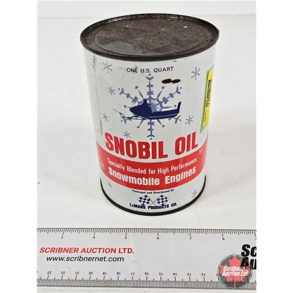 SNOBIL OIL CAN : Snowmobile Engines (Measures : 5-1/2"H x 4"Dia)