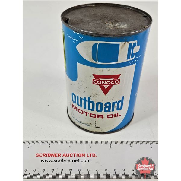 CONOCO Outboard Motor Oil Can (Measures : 5-1/2"H x 4"Dia)
