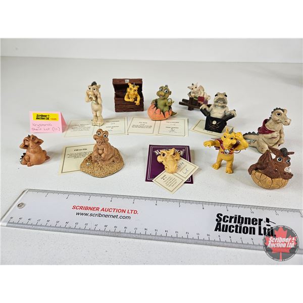 THE WORLD OF KRYSTONIA Figurines w/Swarovski Crystal (11): Panton International Stoke-On-Trent Engla