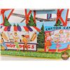 Image 8 : Vintage J.Chein & Company Tin Litho Roller Coaster w/New Belt and 2 Cars (1950's Toy) (Measures : 10