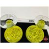 Image 5 : Hand-Blown Margarita Glasses (2): (Yellow) (Measure : 6-3/4"H)