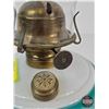 Image 3 : Coal Oil Parlor Lamp w/Hamilton Burner (Total Height w/Chimney : 14-1/2"H)