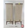 Image 1 : Retro Teak Floor Speakers (2) : Grundig : (Mid-Century Modern : 1960's) : Manufactured in West Germa