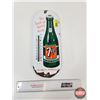 Image 1 : 7 UP Porcelain Thermometer : (1950's) (Measures 15"H)