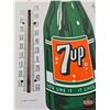Image 5 : 7 UP Porcelain Thermometer : (1950's) (Measures 15"H)