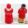 Image 13 : Two Sets of Black Americana Salt & Pepper Shakers  - Tallest Set "Aunt Jemima & Uncle Mose" (Measure