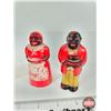 Image 4 : Two Sets of Black Americana Salt & Pepper Shakers  - Tallest Set "Aunt Jemima & Uncle Mose" (Measure