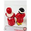 Image 6 : Two Sets of Black Americana Salt & Pepper Shakers  - Tallest Set "Aunt Jemima & Uncle Mose" (Measure