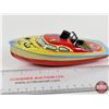 Image 3 : "Schylling Victoria" Tin Toy Boat (Steam Powered) : (1990's Repro) (Never Used) (Box Measures : 2"H