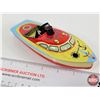 Image 5 : "Schylling Victoria" Tin Toy Boat (Steam Powered) : (1990's Repro) (Never Used) (Box Measures : 2"H