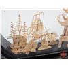 Image 2 : Cork Carving Diarama (Chinese Art) : (Made in China) (Measures : 6-1/2"H x 8"W x 2-1/2"D)