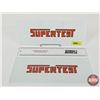 Image 1 : Gas Pump Front Door Glass (2) : "Supertest" (Measure : 5"H x 12-1/2"W)