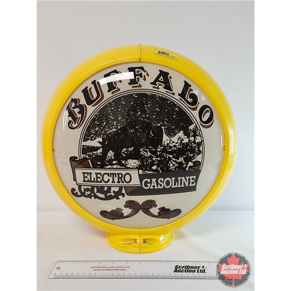 BUFFALO Gas Pump Globe Quality Reproduction (Glass Globe & Plastic Frame) (Measures : 16-1/4"H x 16"