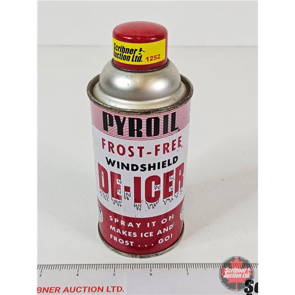 PYROIL Windshield De-Icer Can (Mostly Full) (Measures : 6-1/4"H x 2-1/2"Dia)