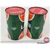 Image 2 : UFA Automatic Transmission Fluid Cans (2) : Maple Leaf (Both Full) (Both Measure : 6-1/2"H x 4"Dia)