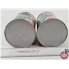Image 6 : UFA Automatic Transmission Fluid Cans (2) : Maple Leaf (Both Full) (Both Measure : 6-1/2"H x 4"Dia)