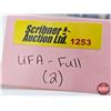 Image 7 : UFA Automatic Transmission Fluid Cans (2) : Maple Leaf (Both Full) (Both Measure : 6-1/2"H x 4"Dia)