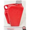 Image 4 : ESSO Oil Cans (2) : - Gear Oil (Partially Full) (Measures : 11-1/2"H x 6-3/4"W x 4"D) - Outboard Eas