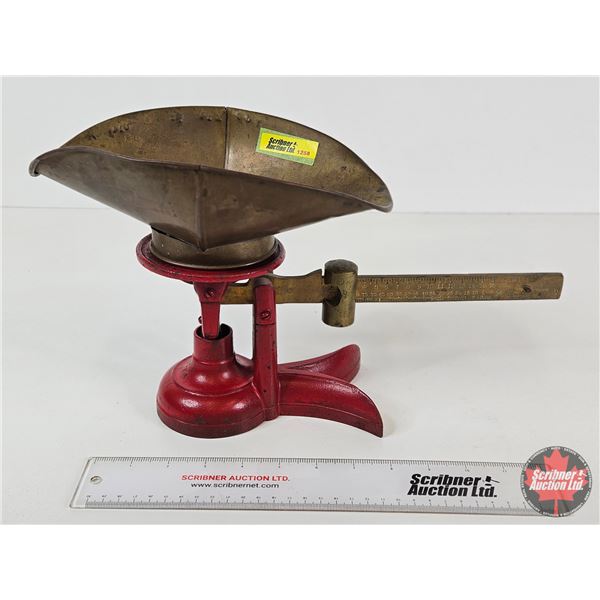 Fairbanks Countertop Merchant Scale (Cast Iron & Brass) (Total Height : 8-1/2")