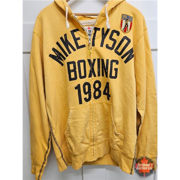 "Mike Tyson Boxing 1984" Zip Up Hoodie : ("Roots of Fight") (Size : L)