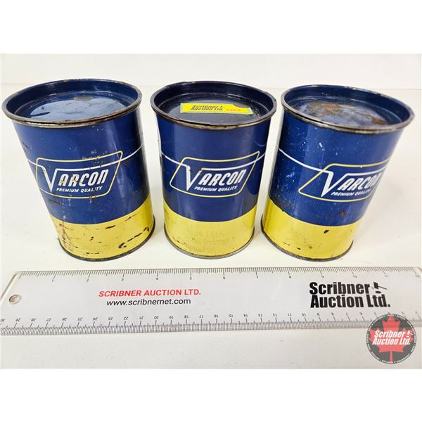 VARCON Lubricants Cans (3) : Wheel Bearing Universal Joint Grease (All Full) (Measures : 4-1/2"H x 3
