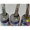 Image 6 : GULF Oil Cans (3) : XHD Motor Oil w/Carter Temro Lube Pouring Spouts (2) & PLEWS Pouring Spout (All 